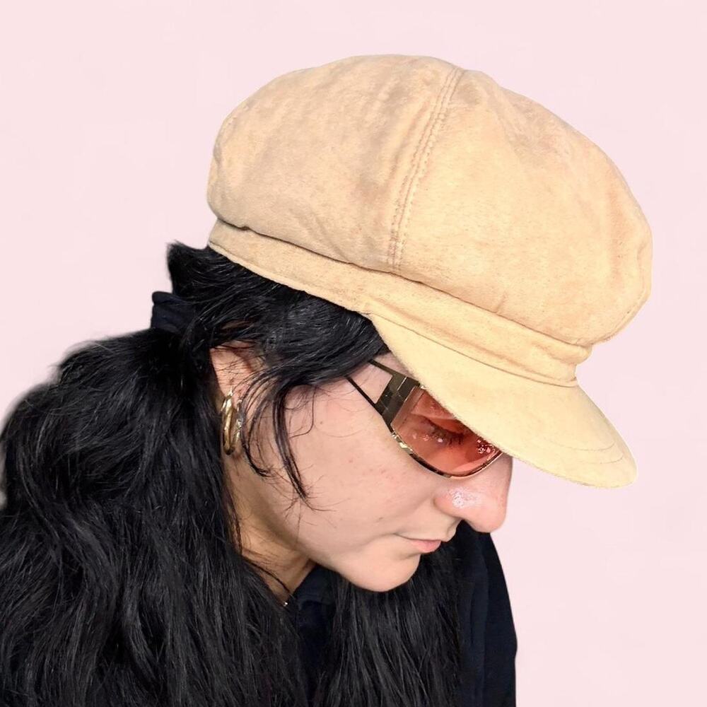 Y2k cream newsboy cap super